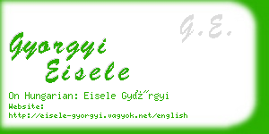 gyorgyi eisele business card